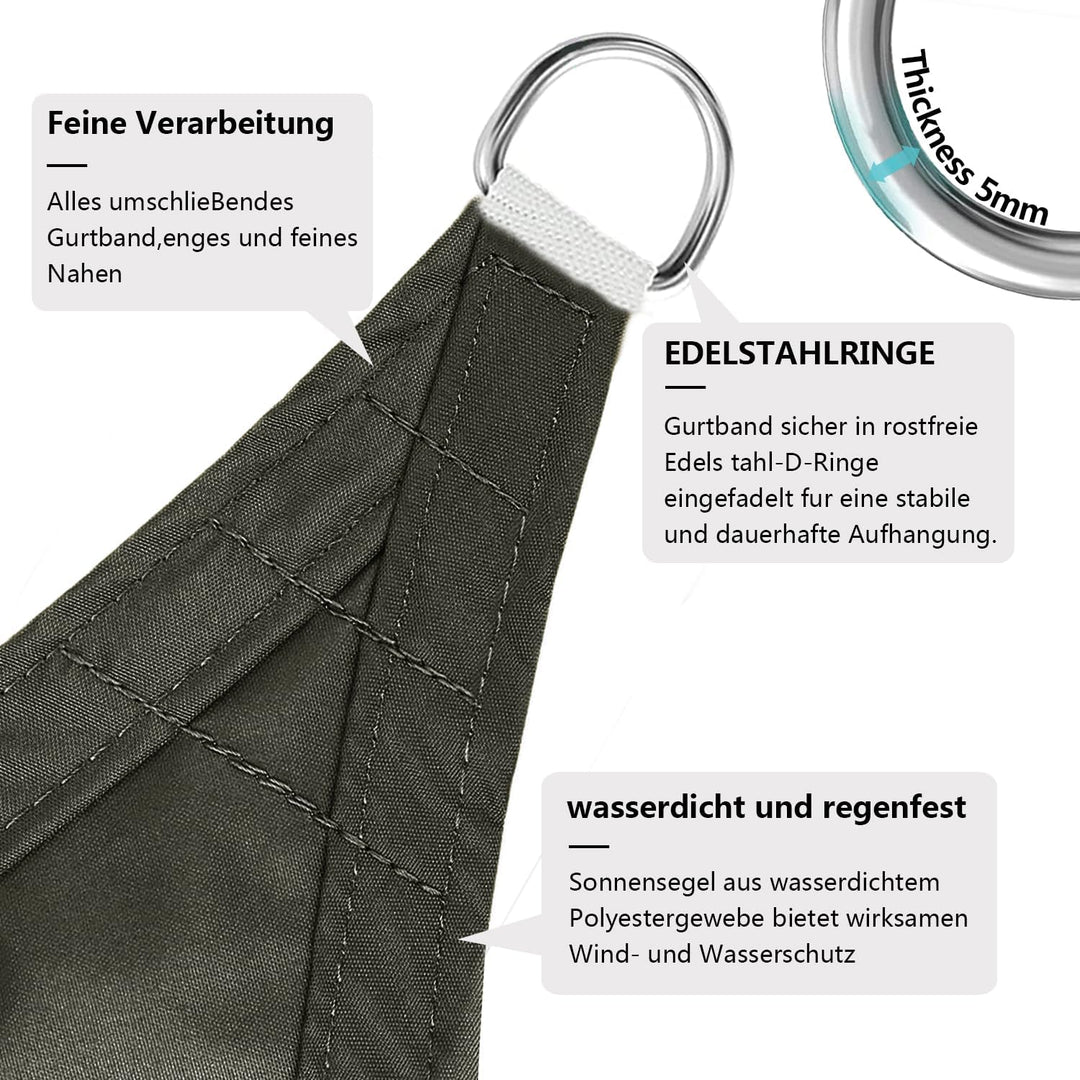 Sichtschutz Sonnensegel Rechteck (20 Farben und 99 Grössen) Sonnensegel Wasserdicht Sonnenschutz,PES