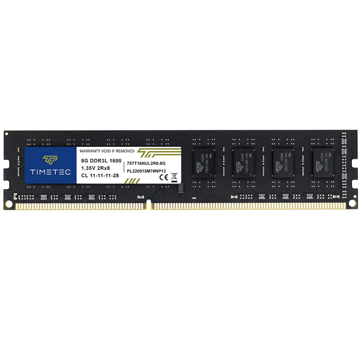 Timetec 8 GB DDR3L / DDR3L-1600 PC3L-12800 / PC3-12800 (PC3-12800U) Nicht-ECC ungepuffert 1,35 V / 1