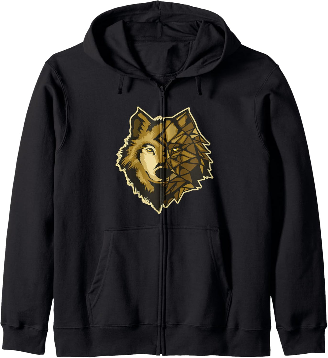 Wolf Geschenk geometrische Wölfe Kapuzenjacke