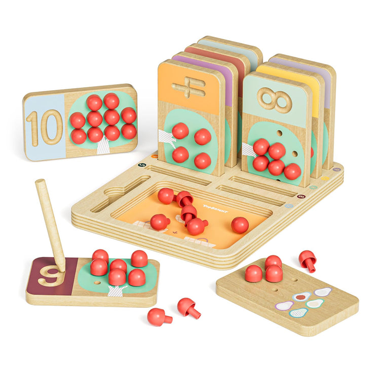TOP BRIGHT Montessori Lernspielzeug ab 3 4 5 Jahre, Mathe-Lernspielzeug für Kinder ab 3 Jahren, Zähl