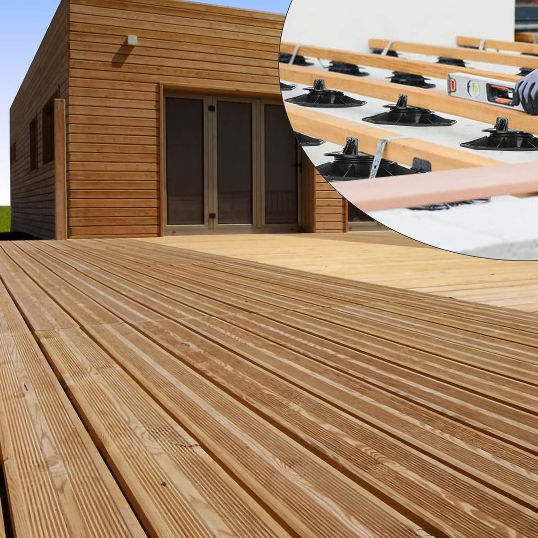 Yakimz Stelzlager höhenverstellbar 50 Stück Stellfuss 30-60mm Plattenlager - Stelzlager für Terrasse