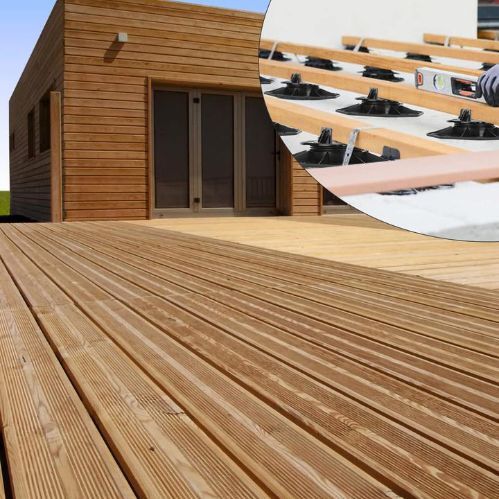 Yakimz Stelzlager höhenverstellbar 50 Stück Stellfuss 30-60mm Plattenlager - Stelzlager für Terrasse