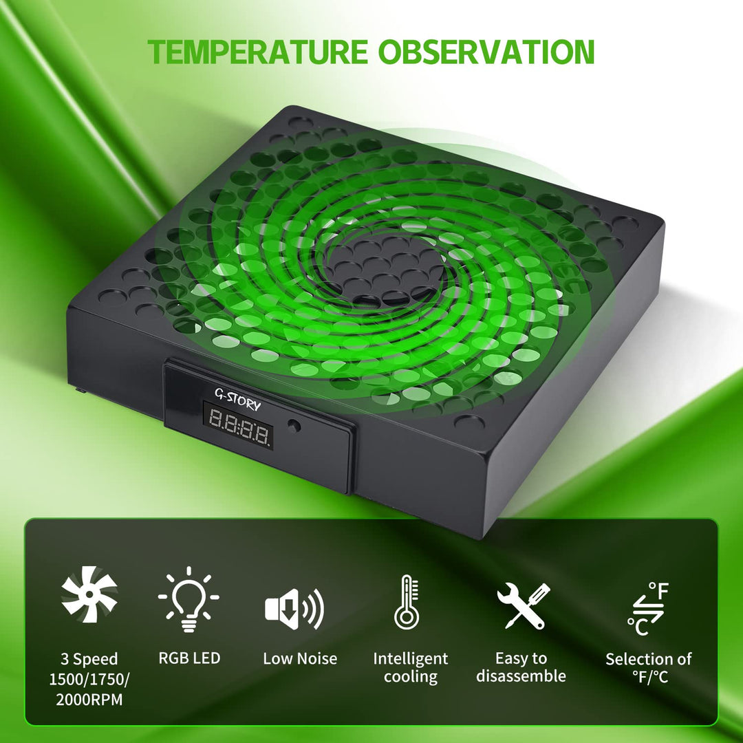 G-STORY Lüfter für Xbox Series X, Lüftergeschwindigkeit wird automatisch durch Temperatur angepasst,