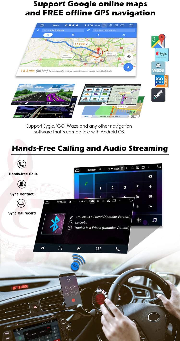 erisin Autoradio GPS Sat Nav DAB + Radio Touchscreen für VW Passat CC B6 B7 8-Core 10.1 Zoll Android