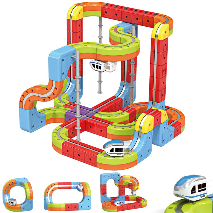 Elektrisches Eisenbahn Set, DIY Electric Train Set mit Schwerkraft Defying 3D-Layouts & Magisches Sc