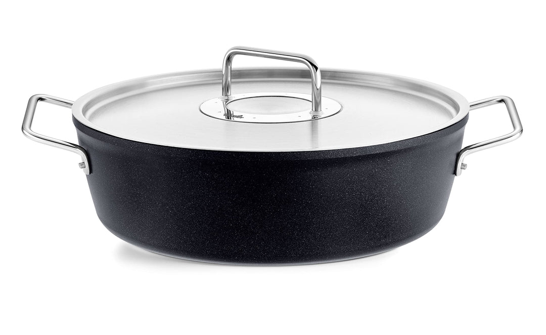Fissler Adamant / Aluminium-Bräter (Ø 28 cm, 4,3L) Bratentopf-beschichtet mit Metall-Deckel, antihaf