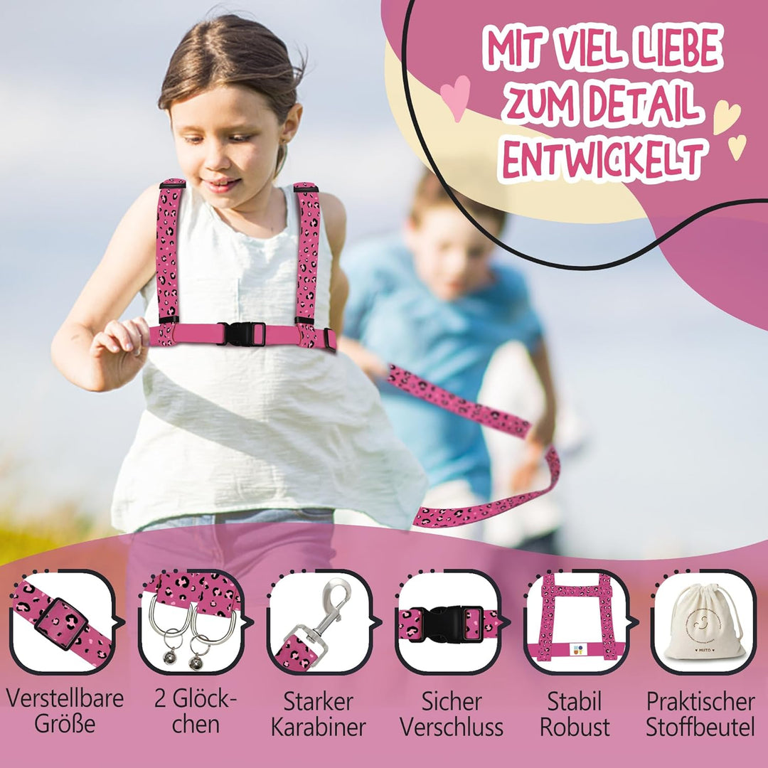 Pferdeleine zum Spielen für Kinder, Verstellbares Pferdegeschirr für Kinder, Pferde Spielleine für J