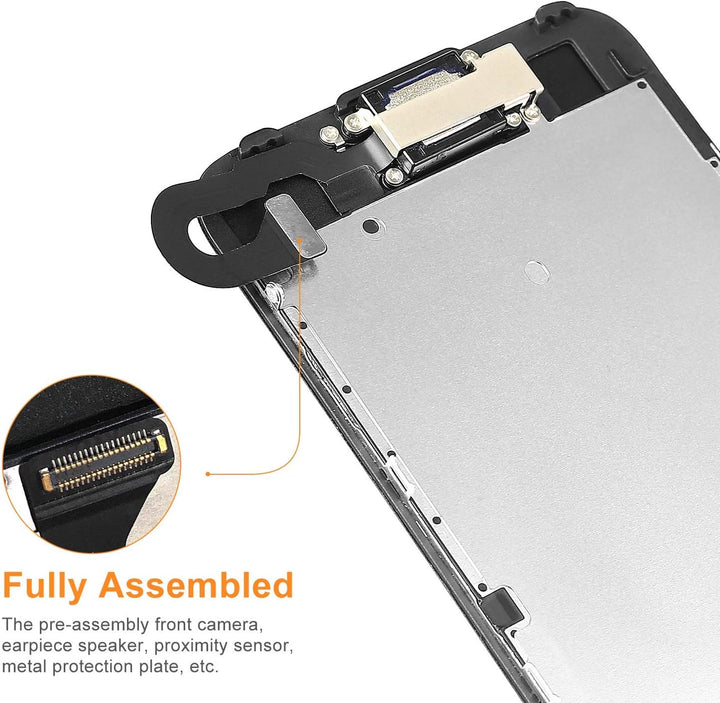 Xlhama Ersatzbildschirm Touchscreen LCD kompatibe für iPhone 8 Schwarz mit Reparaturwerkzeug Frontka