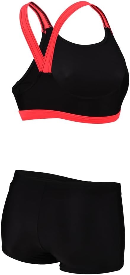 ARENA Damen Women's Dreamy Bikini Energy Back Bikini (1er Pack) 38 Black-fluo Red, 38 Black-fluo Red