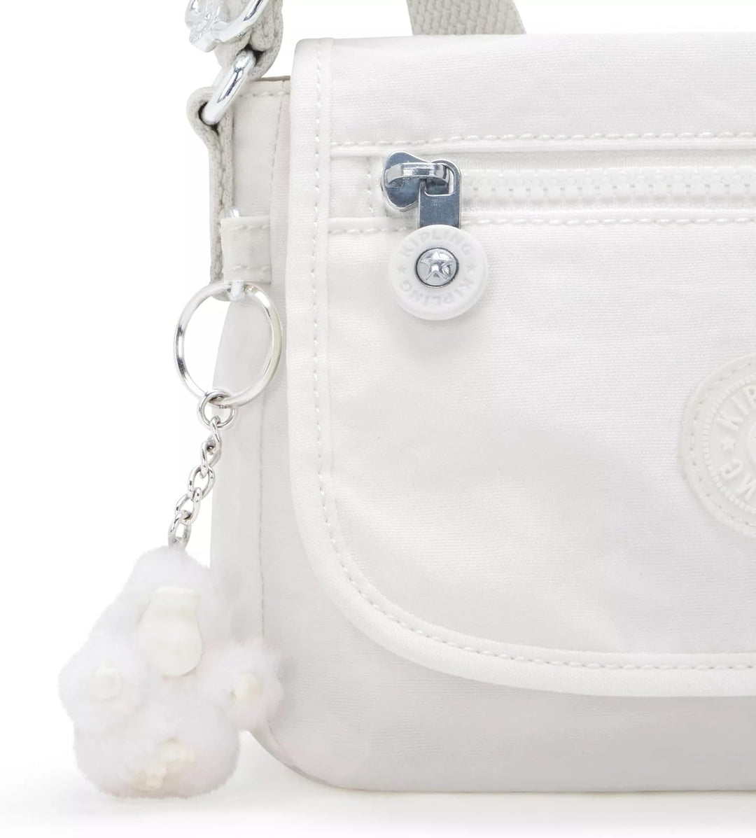 Kipling Damen Sabian U Umhängetasche 14.25''L x 14.25''H x 4''D Pure Alabaster, 14.25''L x 14.25''H