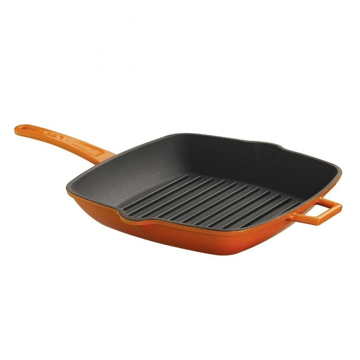 Lava Gusseisen Metallgriff 26 cm Quadratische Grillpfanne orange