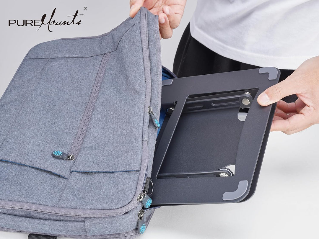 PureMounts Laptop Ständer Höhenverstellbarer, Faltbarer & Ergonomischer Notebookhalter für Home Offi