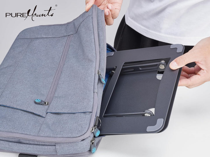 PureMounts Laptop Ständer Höhenverstellbarer, Faltbarer & Ergonomischer Notebookhalter für Home Offi