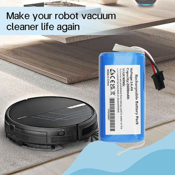 K KYUER 14.4V 2600mah Ersatz Saugroboter Akku für AIRROBO P30 Robot Vacuum Cleaner Battery H18650CH-