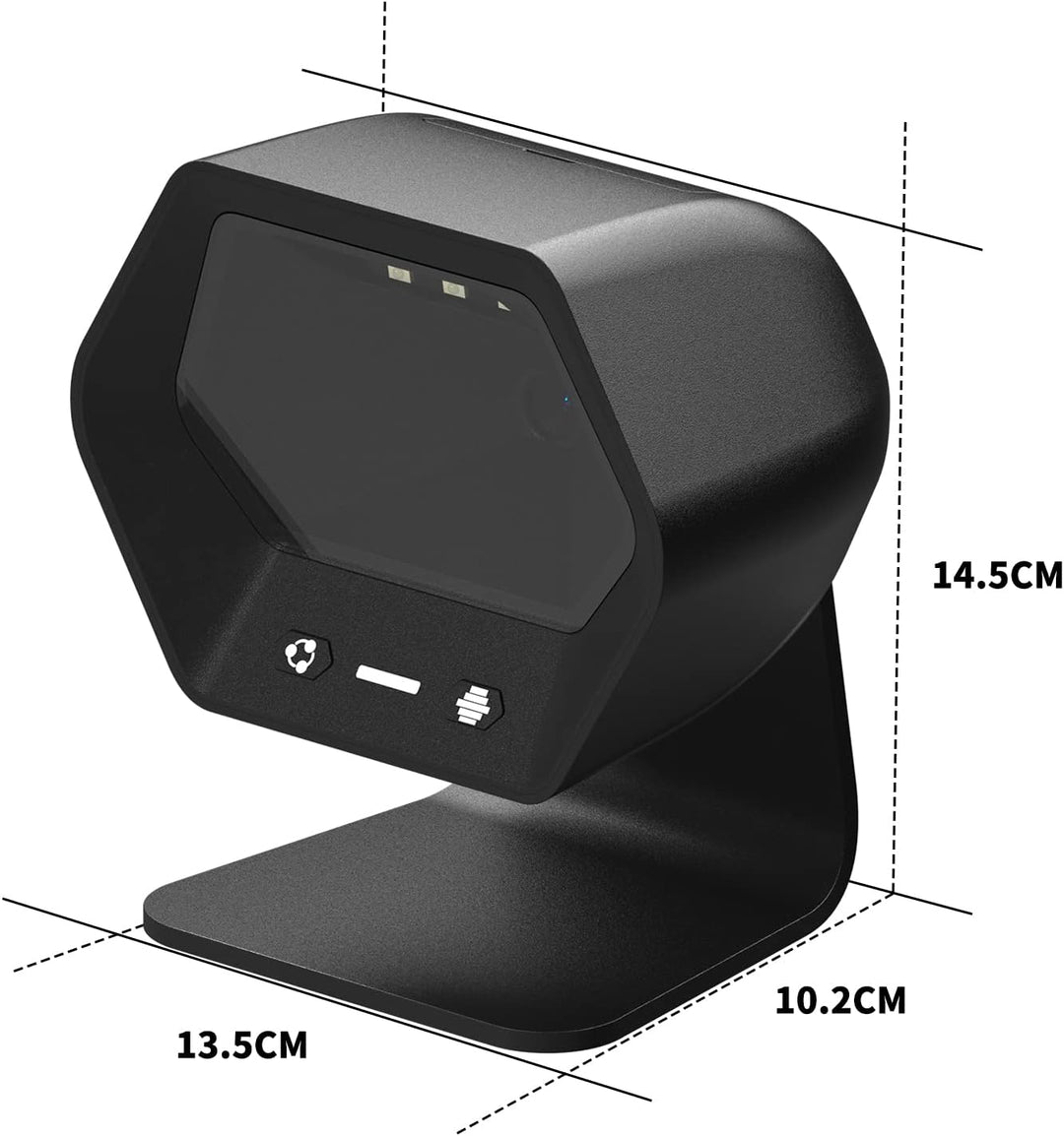 NETUM 1D 2D QR Präsentationsscanner mit USB-Barcodescanner, Omnidirektional, kabelgebunden, für Mobi