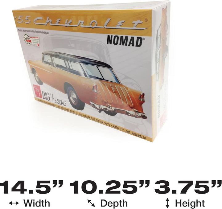 Round2 AMT1005/06 Chevrolet Fahrzeug-1/16 1955er Chevy Nomad Wagon, Weiss/opulenter Garten, Large