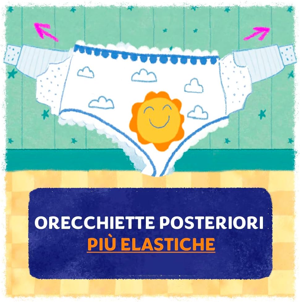 Pampers Sonne und Mond Windeln, Unisex, Junior, Grösse 5 (11-25 kg), 120 Windeln Grösse 5 (120 Stück