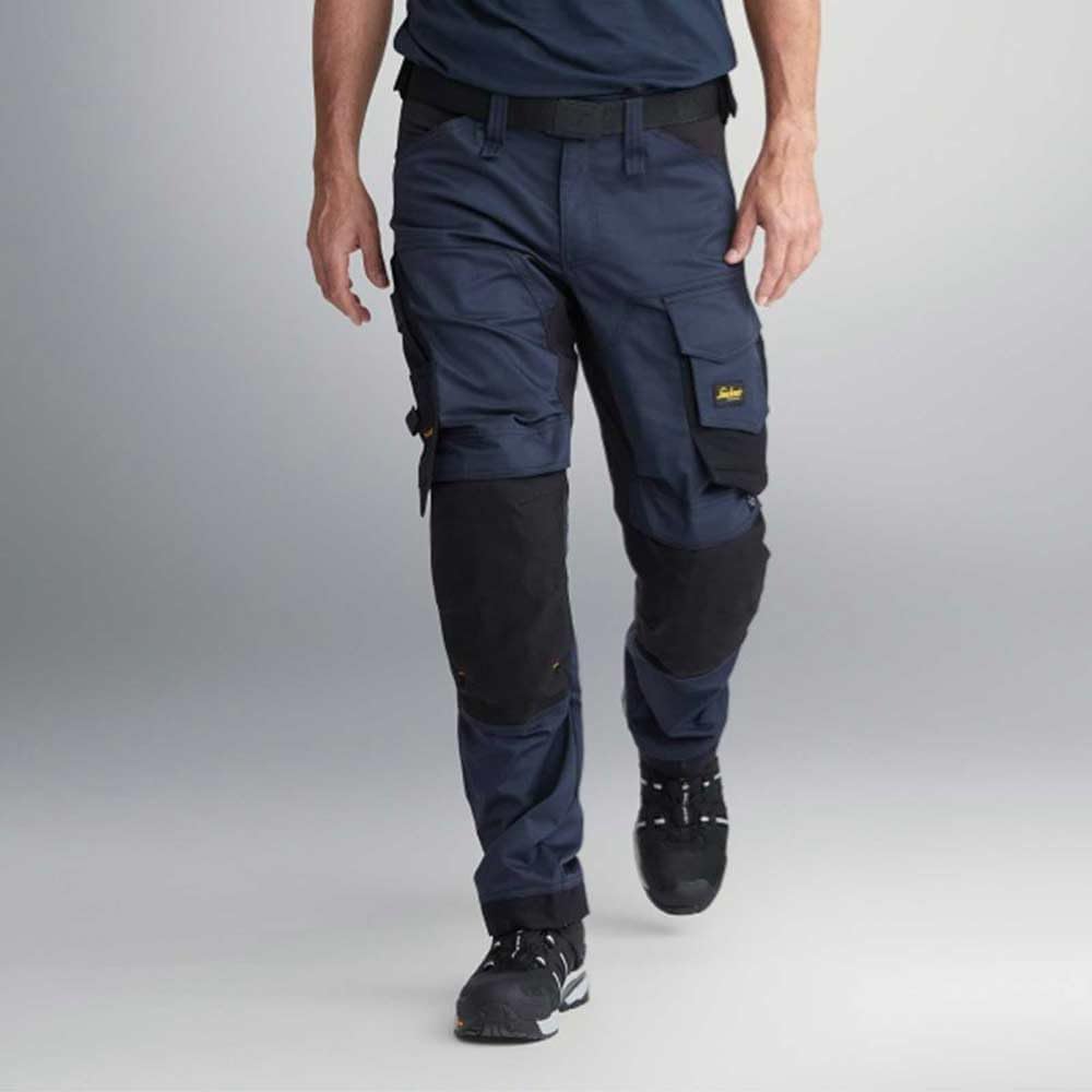 Snickers Workwear Unisex Pantalones Elásticos Gris Acero-Negro Talla AllroundWork Elastische Hose, G