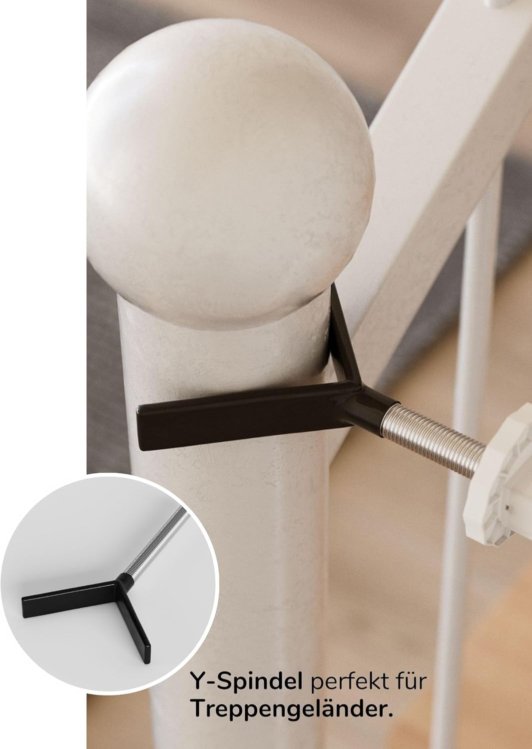 Sämann Türschutzgitter & Treppenschutzgitter zum Klemmen ohne Bohren - für Öffnungen von 75-145 cm -