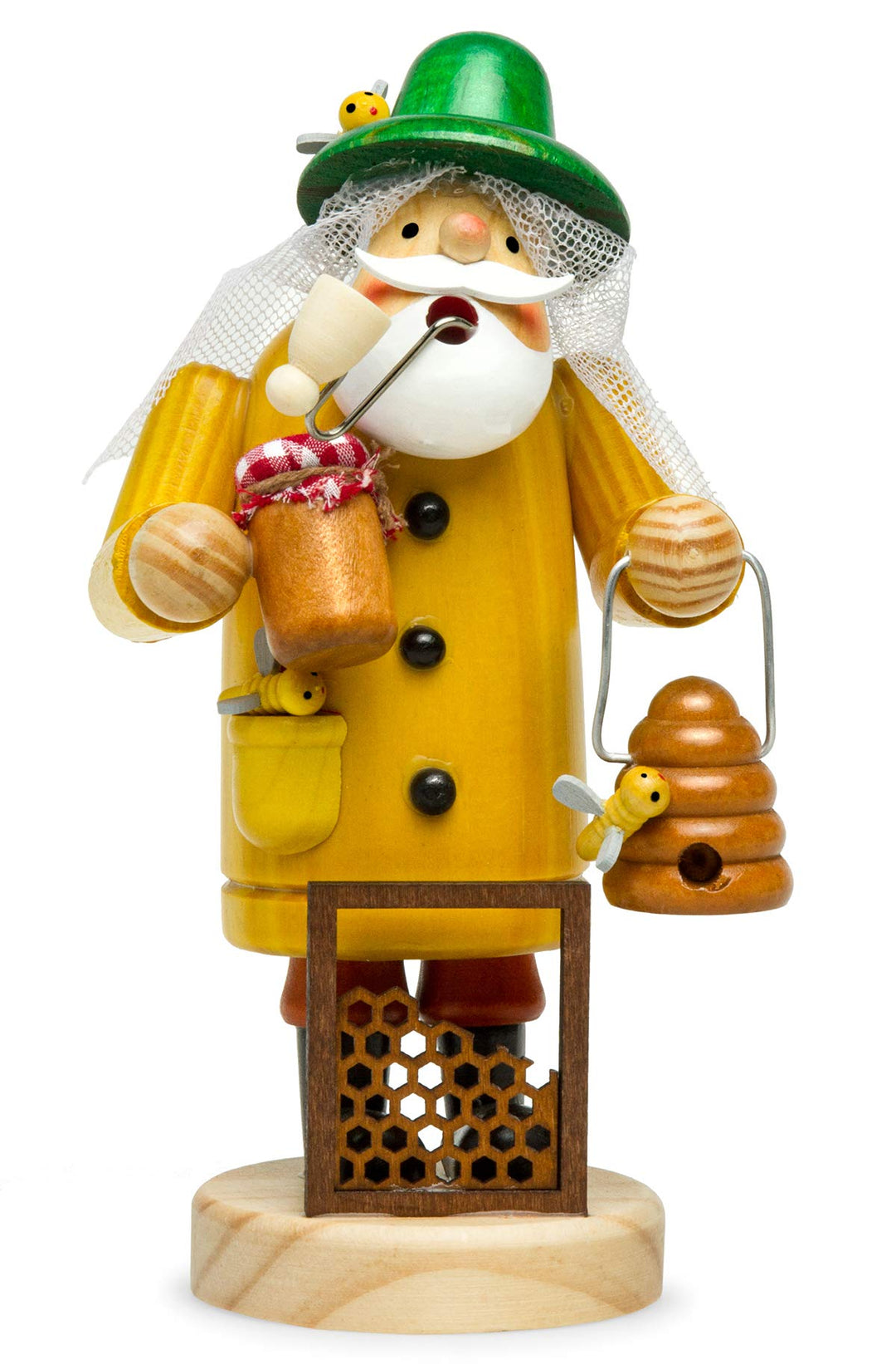 Sikora RM-A Räuchermännchen aus Holz 3 Grössen Verschiedene Motive, Farbe/Modell:A27 gelb - Imker, H