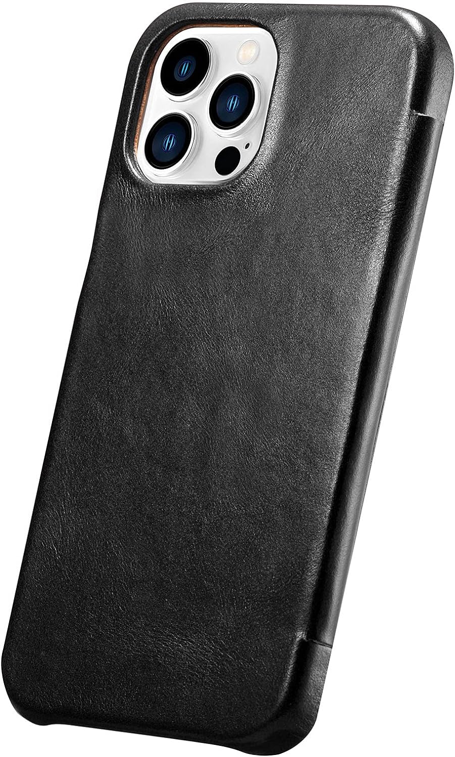 Mobiskin Hülle kompatibel mit Apple iPhone 13 PRO (6,1 Zoll), Handyhülle mit echtem Leder, Case, Sch