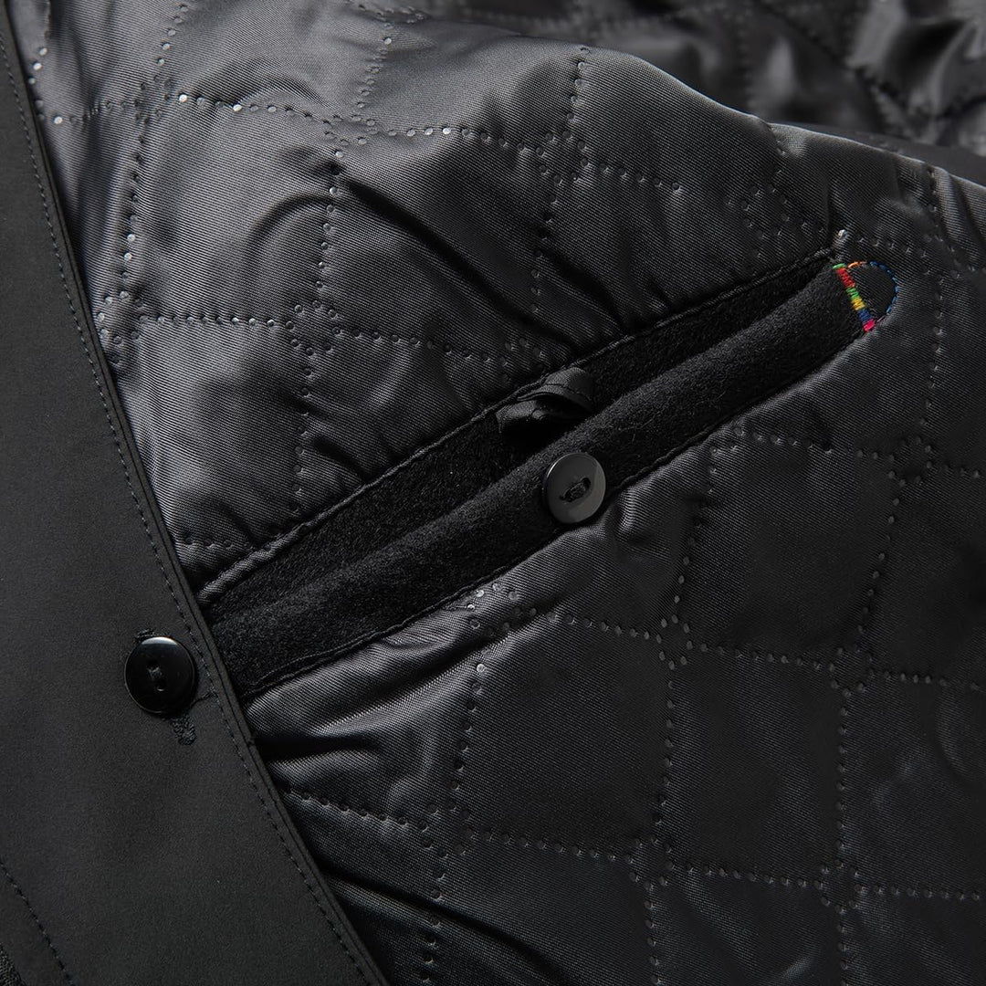Sliktaa Herren Wollmantel dicker Trenchcoat mittlerer Länge Mantel Kerbe Kragen warmer Mantel Herren