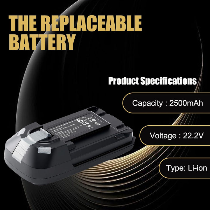 22,2V Lithium-Ionen Ersatzakku für Rowenta X-Force Flex 8.60 Serie, kompatibel mit RH9638 RH9639 RH9