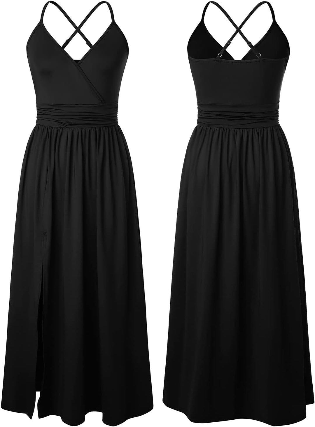 JENJON Damen Sommer Kleid Elegant Off Shoulder Kurzarm Ohne Arm V-Ausschnit Tunika Maxikleider Casua