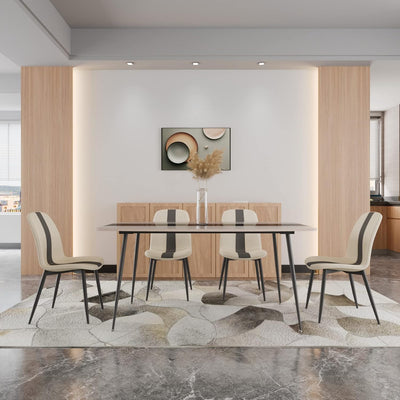 Mondeer Esszimmerstühle 4er Set, Küchenstuhl Polsterstuhl mit Metallbeinen Modernes Design, für Essz
