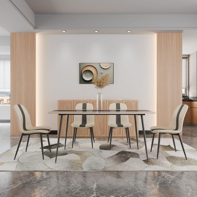 Mondeer Esszimmerstühle 4er Set, Küchenstuhl Polsterstuhl mit Metallbeinen Modernes Design, für Essz