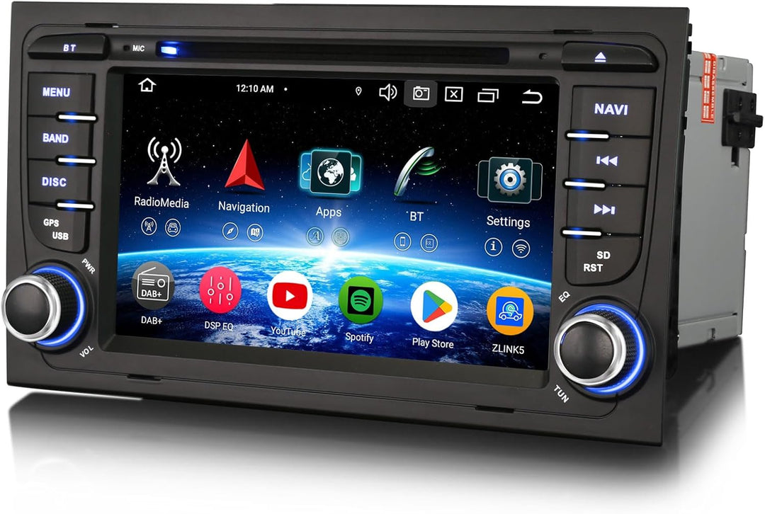 Erisin 7 Zoll 8-Kern 4GB+64GB Android 12 Autoradio Bluetooth mit GPS Navigation Für Audi A4 S4 RS4 R