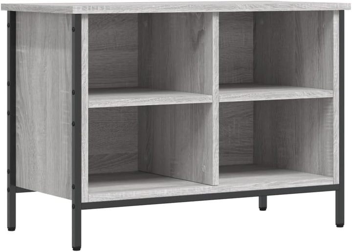 Schuhschrank 69x35x50cm Grau Sonoma Holzwerkstoff,Pulverbeschichtetes Stahl Vorratsschrank Schuhaufb