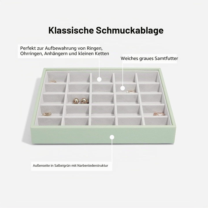 Stackers Grün Klassisch Schmuckschatulle -4 Sage Green, Sage Green