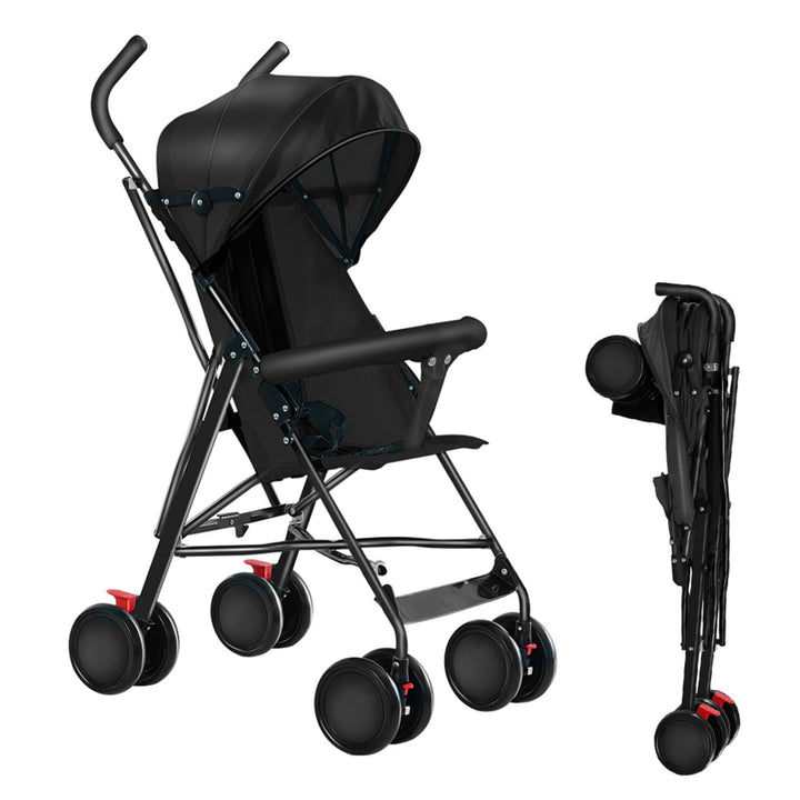 Faltbarer Kinderwagen für Babys, 0 – 4 Jahre, verstellbare Sonnenblende, stossfeste Räder, Kapazität