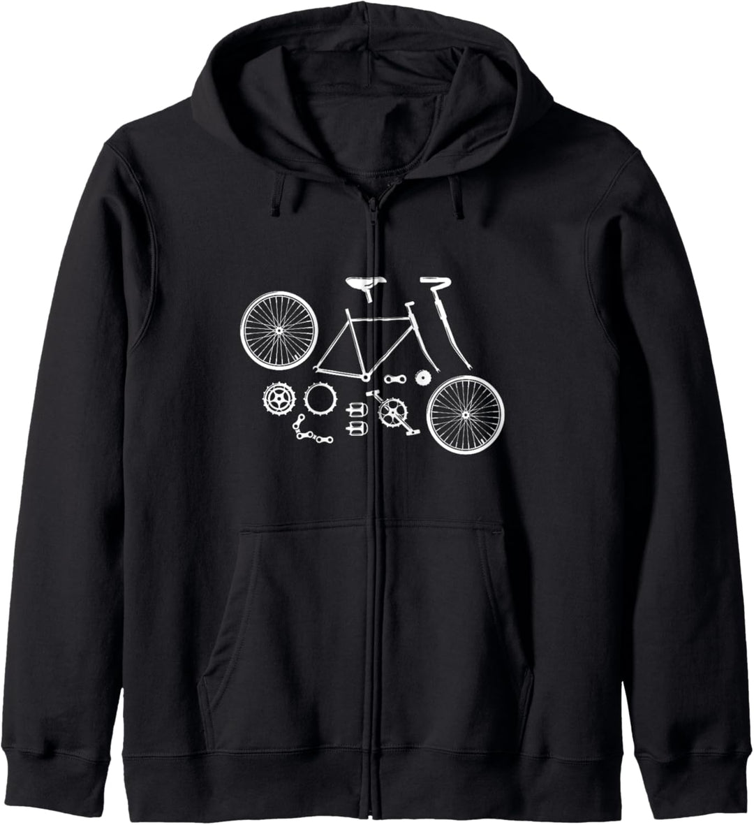 Fahrradteile Fahrrad Rad Radfahren Fahrradfahren Geschenk Kapuzenjacke
