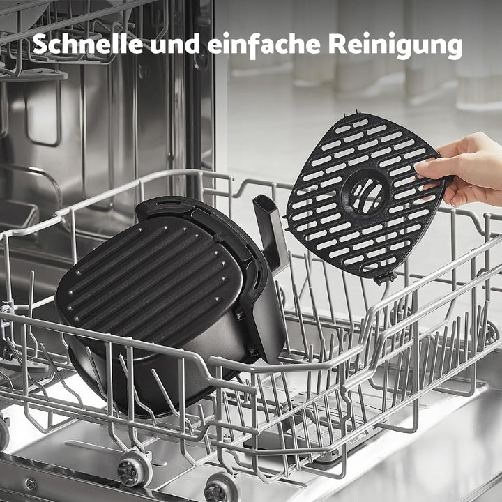 aeco Cube 2.0 Mini Airfryer – Kompakte Heissluftfritteuse, 2 Liter, BPA-frei, 60 Min. Timer, Antihaf