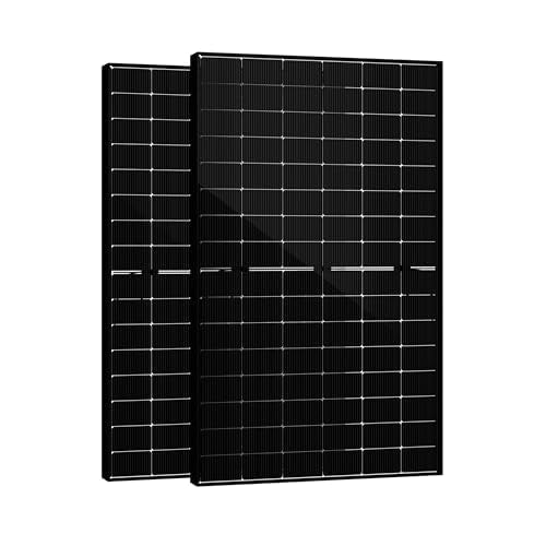 SAKETE Solarpanel 900W Bifazial (+180W), Solarmodul Doppelglas Full Black, N-Typ Photovoltaik Modul