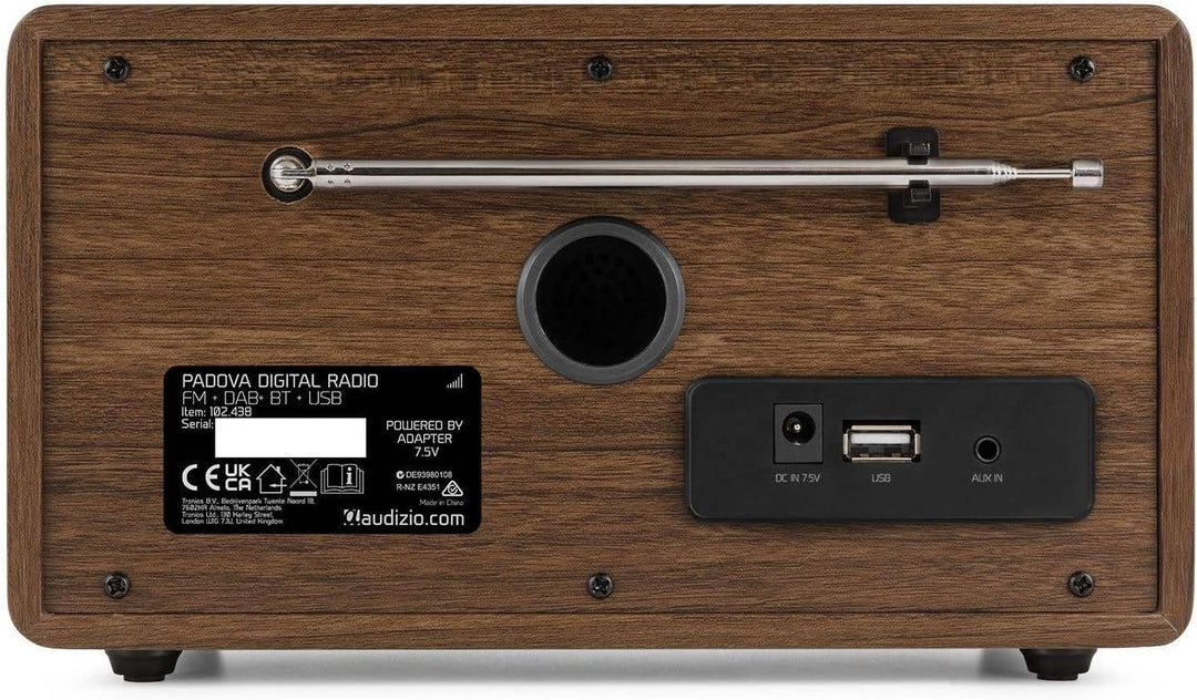 Audizio Padova - Küchenradio DAB Radio mit Fernbedienung, Retro DAB Radio mit Bluetooth, TFT Farbdis