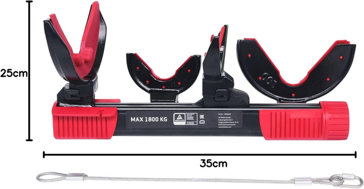 KS Tools 500.8625 Federspanner-Satz, 6-tlg, max. Belastung 1800kg