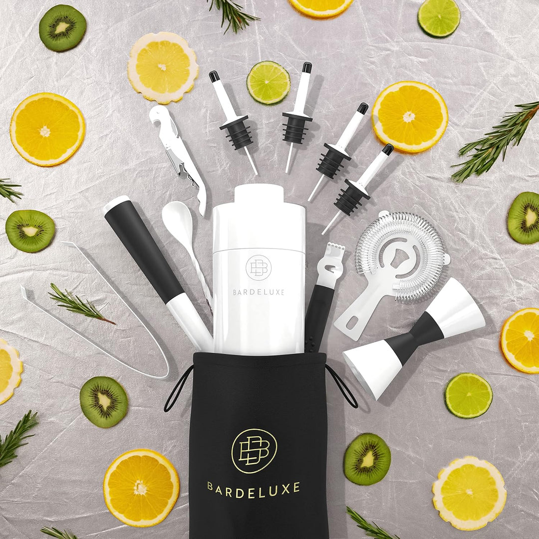 BarDeluxe® Cocktail Set 12-teilig, Barkeeper Set, Cocktail Mixer Set | 750ml Cocktailshaker Edelstah