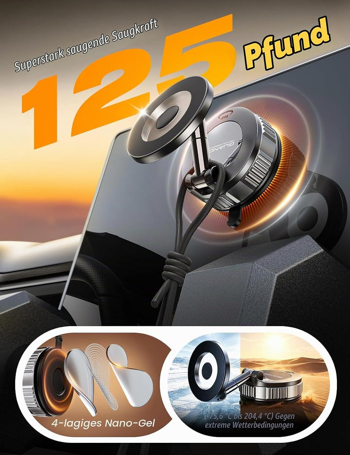 Magnetischer HandyhalterungAuto für Magsafe Autohalterung, [20x N55 Magnete &amp; Verbesserte 98 kPa Sau
