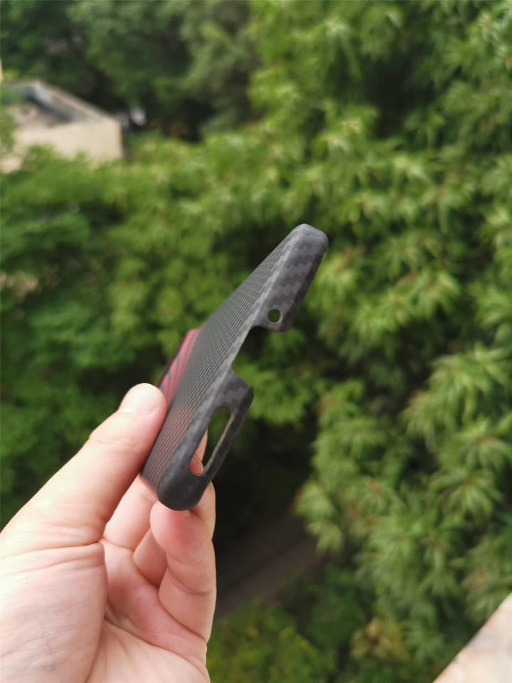 Ultradünne und leichte Aramid-Kohlefaserschale für Honor Magic 5 pro Hülle (Rot Schwarz), Rot Schwar
