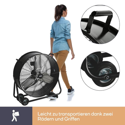 Perel TOOL173 Haushalts-Lamellenlüfter 330W Schwarz - Ventilatoren (Schwarz, 330 W, 220 - 240, 755 m