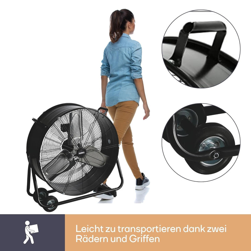 Perel TOOL173 Haushalts-Lamellenlüfter 330W Schwarz - Ventilatoren (Schwarz, 330 W, 220 - 240, 755 m