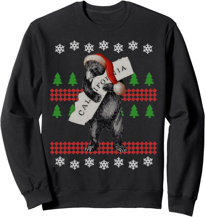 Nikolausmütze I Love California Ugly Christmas Cali Pride Bear Sweatshirt