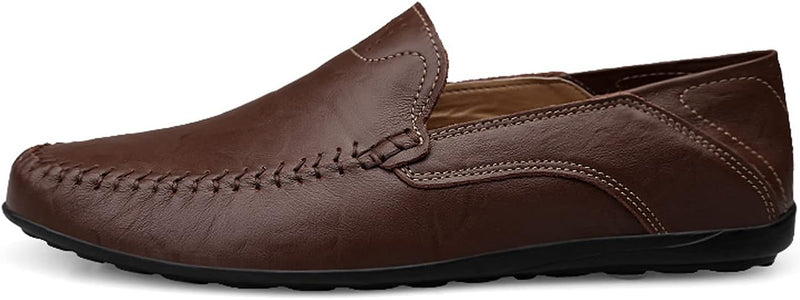 Herren Klassische Mokassins Lederschuhe Loafers Schuhe zum Autofahren modische Schlupfschuhe Slipper