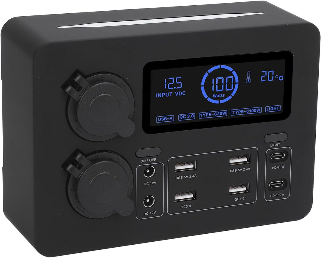 12 V Mini Power Box, 100W LCD -Display USB C QC3.0 Port für 4 Anderson Outlet Multifunktionale Leist