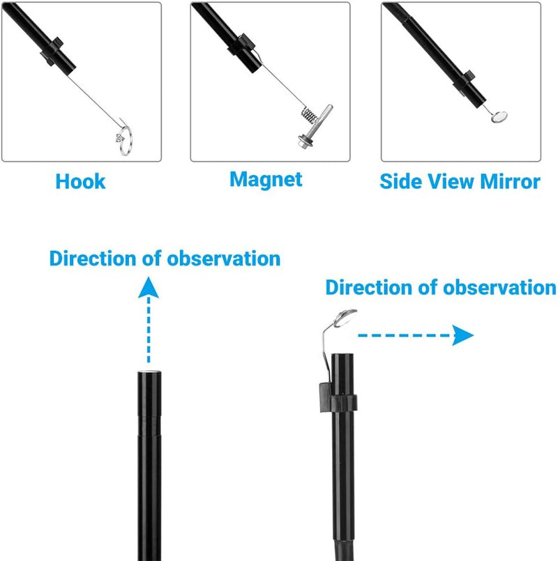 Endoskop WIFI Endoskopkamera mit licht Inspektionskamera Borescope HD 1920P 5,0 Megapixeln 5,5mm 5m