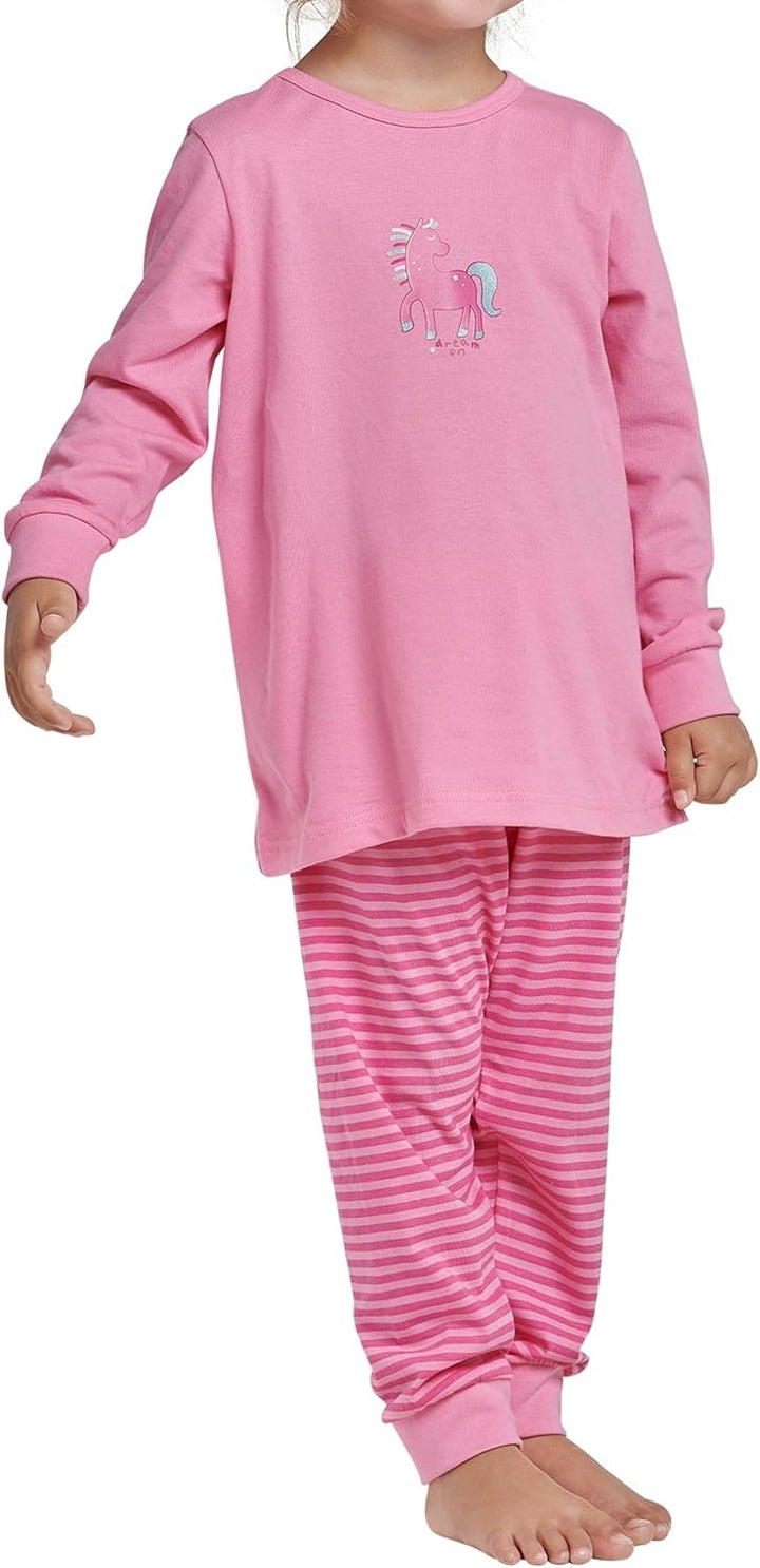Schiesser Mädchen Schlafanzug Set Pyjama lang - 100% Organic Bio Baumwolle - Grösse 92 bis 140 92 Tü