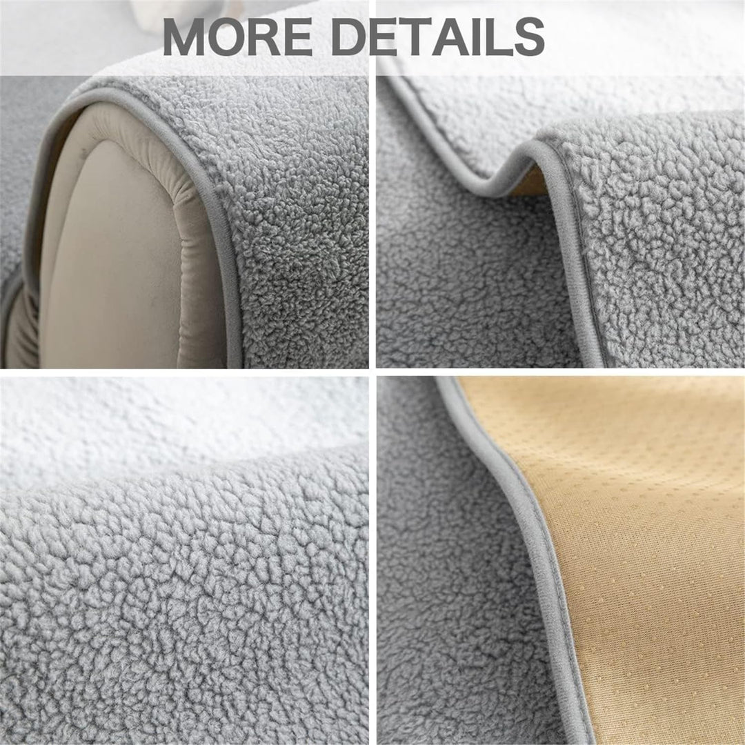 LINGKY Samt Sofabezug 1 2 3 4 Sitzer, L Form Sofaüberwurfe, Ecksofa Sofa überzug Pets Dog Couch über